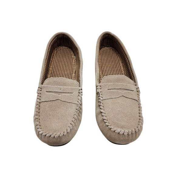 Rheson Womens Suede Loafers Size 10 Beige - Picture 2 of 14